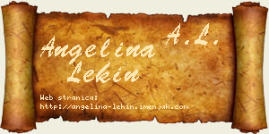 Angelina Lekin vizit kartica